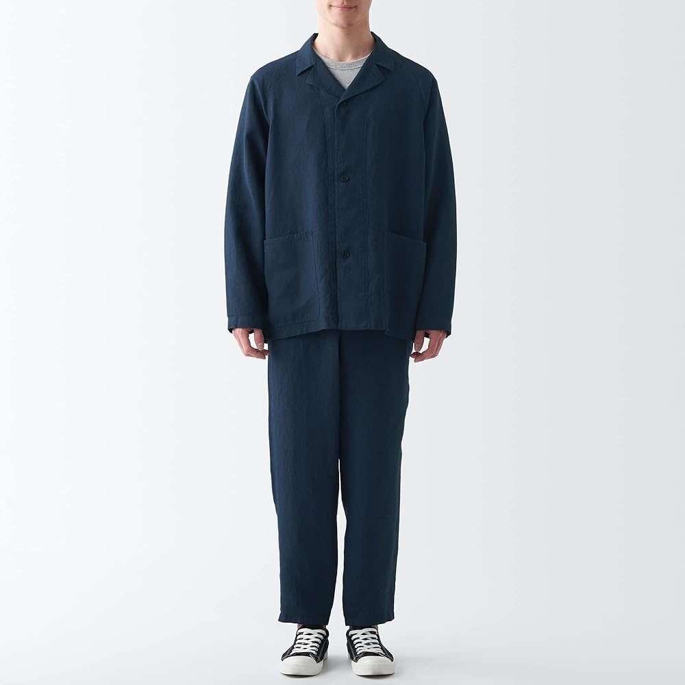 新品未使用　無印良品　ヘンプジャケット濃紺 婦人 ヘンプ コットン シャツジャケット | 無印良品
